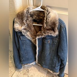 Fabio Jean fur lined jacket